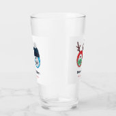 Verre Personnalisation humoristique du masque de Noël et (Droite)