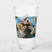 Verre Personnalisé 2 Photo Script élégant Bridesmaid Cad (Dos)