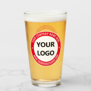 Verre personnalisé avec le texte de votre logo d'e