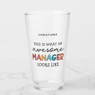 Verre Personnalisé Retro Awesome Manager Drôle