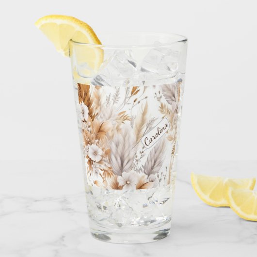 Verre Personnalisé Rustique moderne Fleur sauvage de Boh (Devant glace)