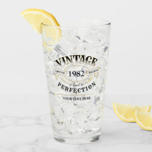 Verre Personnalisé Vintage Âgé À Perfection Anniversaire