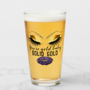 Verre Personnalisé Vous Êtes Gold Solid Gold Beer Promot