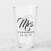Verre Personnalisée Personnalisée Mme M. Couple Mariage (Devant)
