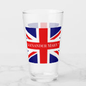 Verre Personnaliser avec le nom British National Flag (Dos)