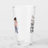 Verre Personnaliser l'aquarelle mère et fils | jaune (Droite)