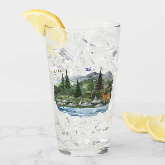 Verre Personnaliser Mountain High Wildlife (Devant glace)