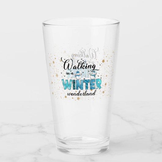 Verre Personnaliser Winter Wonderland (Devant)