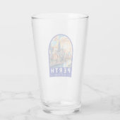 Verre Perth Australia Travel Art Vintage (Dos)