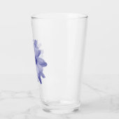 Verre pétale bleu tordu (Gauche)