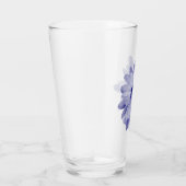 Verre pétale bleu tordu (Droite)