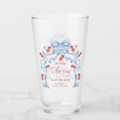 Verre Petit Baby shower cerise bleu boue (Dos)