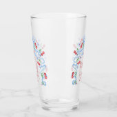 Verre Petit Baby shower cerise bleu boue (Gauche)