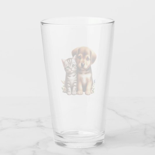 Verre Petit chiot/chaton (Dos)