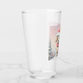 Verre Petit chiot de Noël en chapeau santa (Droite)