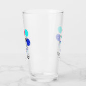 Verre Petit gâteau et texte de joyeux anniversaire de (Gauche)