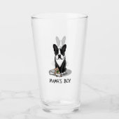 Verre Petit Mama's Boy Boston Terrier (noir) (Devant)