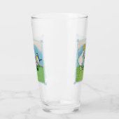 Verre Petite Fille Avec Elfes De Pâques Lily Oiseau Fleu (Gauche)