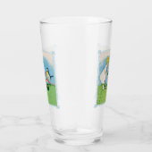 Verre Petite Fille Avec Elfes De Pâques Lily Oiseau Fleu (Droite)