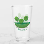 Verre Petits pois sauteurs en pod dessin animé illustrat (Dos)