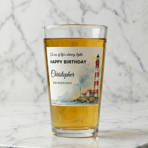 Verre Phare Anniversaire Lumière Brillante Personnalisé