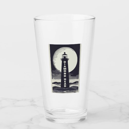 Verre Phare de Diamond Head Hawaii Moon (Devant)