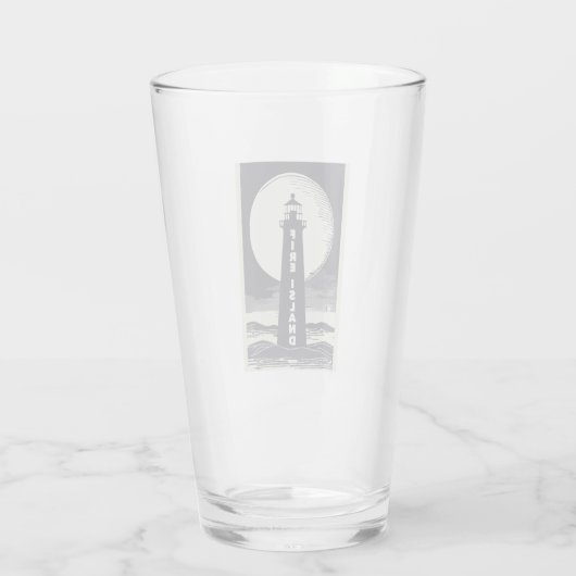 Verre Phare de Fire Island New York Moon (Dos)