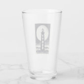 Verre Phare de l'île de Tybee Géorgie Lune (Dos)