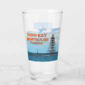 Verre Phare de Sand Key, Floride Pint Glass (Dos)