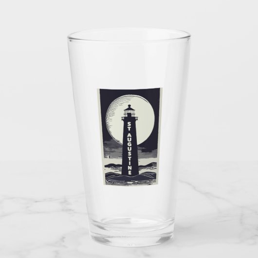 Verre Phare de St. Augustine Floride Lune (Devant)