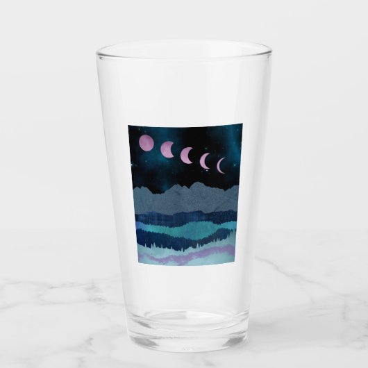 Verre Phases de lune rose Paysage (Devant)