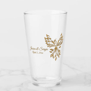 Verre Phoenix de cuivre se lève sur noir