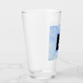 Verre Photo ciel bleu clair nuageux avec une initiale un (Droite)