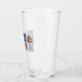 Verre Photo Collage moderne & Bleu Happy Fête des pères (Gauche)