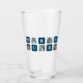 Verre Photo Collage Moderne Bleu Meilleur Hubby Ever Cad (Devant)