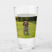 Verre Photo de chien personnalisée 2 côté (Dos)