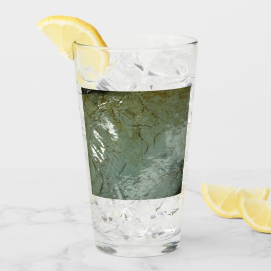 Verre Photo de la nature de dalles rocheuses couvertes d (Devant glace)