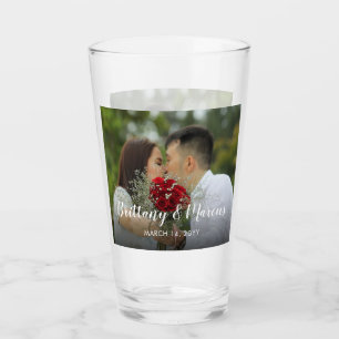 Verre Photo de mariage personnalisée