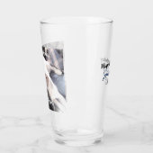 Verre Photo de mignon chien blanc fatigué avec meilleur  (Gauche)