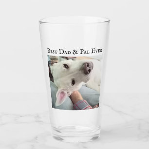 Verre Photo du chien mignon Best Papa Pal Ever Blue Deni