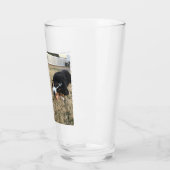 Verre Photo du Mémorial noir et blanc du chien (Gauche)