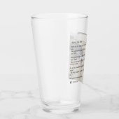 Verre Photo du Mémorial noir et blanc du chien (Droite)