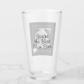 Verre Photo en noir et blanc du chien mignon Meilleure m (Dos)