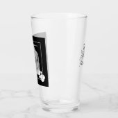 Verre Photo en noir et blanc du chien mignon Meilleure m (Gauche)