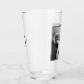 Verre Photo en noir et blanc d'un beau chien dormant (Droite)