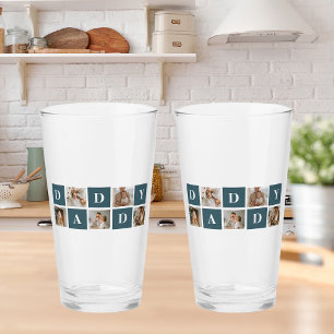 Verre Photo et cadeaux de papa vert et de collage modern