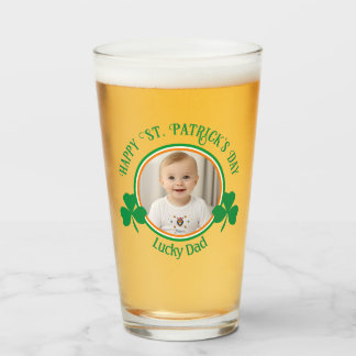 Verre Photo mignonne Lucky Papa Jour de la Saint Patrick