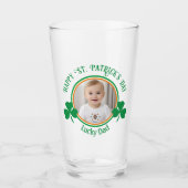 Verre Photo mignonne Lucky Papa Jour de la Saint Patrick (Devant)