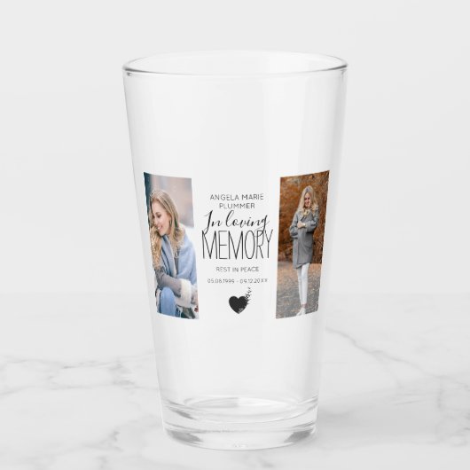 Verre Photo Moderne 2 En Mémoire Amoureuse Hommage (Devant)