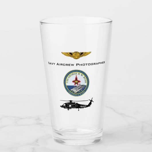 Verre Photographe d'équipage de la marine USS G.H. Bush (Devant)